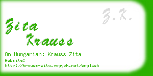 zita krauss business card